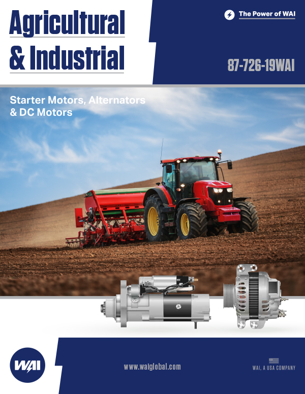 Agricultural & Industrial Starters, Alternators and DC Motors